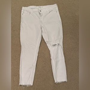 Old Navy Rockstar White Jean 14